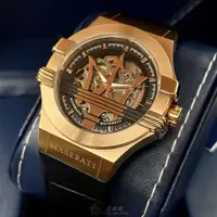 在飛比找ETMall東森購物網優惠-MASERATI手錶, 男女通用錶 42mm 玫瑰金六角形精