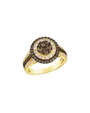 Le Vian Chocolate Cluster 14K 1.27 ct. tw. Diamond Cocktail Ring