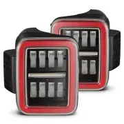 For 19-24 Jeep Gladiator JT AlphaRex NOVA Prismatic LED Tail Lights Black Red (for: Jeep)