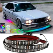 6PCS Underglow Kit Double Row RGB LED Strip Lights APP Control For F30 F31 F80 (for: BMW)