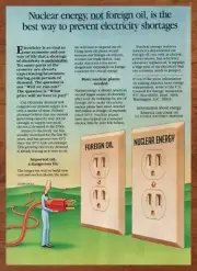 1988 Energy Awareness Nuclear/Oil Vintage Print Ad/Poster Retro USCEA Art 80s