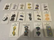 La Mode Vintage Lot of 16 Hand Painted New Buttons