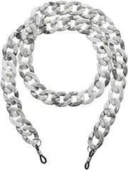 [uxcell] Eyeglass Chains for Women, Acrylic Eyeglass Holder Chains Adjustable Sunglasses Lanyards Holder Chain Beaded String Holder Anti-Lost Strap for Glasses Sunglasses, Dark Grey