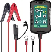 Vemote Trickle Battery Charger Maintainer, 12V / 6V Automatic Smart Battery Charger for Automotive Car Motorcycle Lawn Mower Marine Boat RV ATVs Sealed Lead Acid Battery