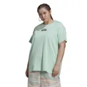 adidas Originals Womens R.Y.V. T-Shirt (Plus Size) - Frozen Green