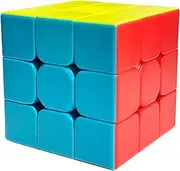 3x3 Speed Cube Stickerless Magic Cube 2.2" Puzzle Game Brain Teaser (3x3 1PK, Rainbow)