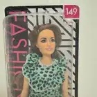 Barbie Fashionistas Doll #149 Long Brunette Hair Black & Aqua Polka-Dot Dress