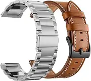 [TIOYW] Watch Strap For Garmin Venu SQ 2 /Vivoactive 3 Leather Wristband Strap For Garmin Vivoactive 4 Forerunner 245 645 158 55 Correa