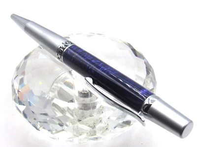 GORGEOUS HIGH QUALITY HANDNADE SIERRA PURPLE PEARL ACRYLIC TWIST BP PEN