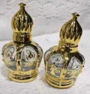 2 Piece Crown Shaped Roll On Perfume Bottles. Holds 0.51 ounces of Liquid