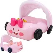Car Float for Baby - Ride Car Pool Float with Sunshade - Comfortable Swimming Ring Lounger Outdoor Water Play Fun Activities for Lovers Friends Coworkers