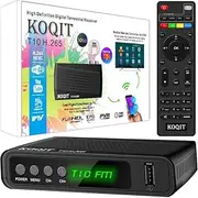 KOQIT T10 H.265 HEVC Digital Terrestrial Receiver, Set Top Box for tv, Freeview Digital TV Set Top Box Australia, Full HD, DVB-T2 TV Tuner, DVB-C
