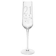 Gibson Gifts 21 Birthday Crystal Champagne Glass Toasting Drinkware Clear