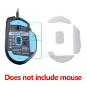 2 Sets White Rounded Curved Edges Mouse Feet Skates for Razer Basilisk mouse