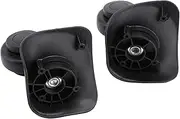 [Tiiyee] Replacement Luggage Suitcase Wheels, Left Right Luggage Suitcase Caster Wheels 2pcs Black Swivel Plastic Wheel Universal Swivel for Suitcase Luggage