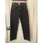 Etica Tyler vintage straight black denim jeans NWT Womens 26 organic fibers