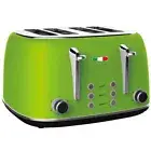 Vintage Electric 4 Slice Toaster GREEN Stainless Steel 1650W -Not DeLonghi
