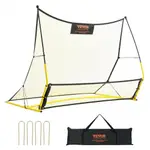 VEVOR Soccer Trainer, 2-IN-1 Portable Soccer Rebounder Net, Iron Soccer Practice Equipment, Sports Football Rebounder Wall with Portable Bag, Perfect
