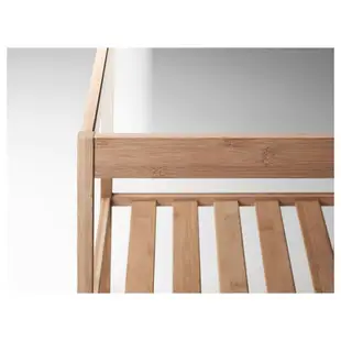 絕版款/北歐工業LOFT風格經典IKEA宜家NESNA實木玻璃床邊桌床頭櫃咖啡桌茶几/原木色/二手八成新/特$990