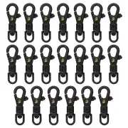 20 Pcs Plastic Lobster Claw Clasps Swivel Snap Hook Trigger Clip, Black