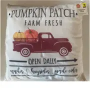 New PUMPKIN PATCH FARM FRESH Decorative Pillow Truck Fall Harvest Autumn