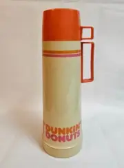 Vintage Dunkin Donuts QT. Narrow Neck Thermos