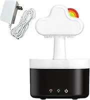 Cloud Humidifiers for Bedroom | LED Light Cute Rechargeable Cloud Rain Drop Humidifier | Oil Aromatherapy Diffuser, Desk Fountain for Bedroom, Living Room, Work, Study