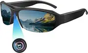 Nisanuki Mini Camera, Glasses with Camera, Action Cam 1080P Updated Portable Video Glasses, Sun Camera Glasses for Outdoor, Travel, Sports