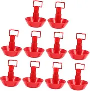 PartyKindom 10pcs Automatic Chicken Water Feeder Cups Convenient Poultry System for Chicks Ducks Easy to Clean Water Flow Sanitary Drinking