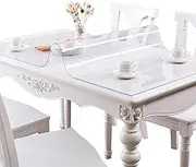 PVC Transparent Tablecloths Desk Table Mat Tablecovers Rectangle Square Table Covers Multifunction Thickness 1MM Waterproof Durable 50x100cm