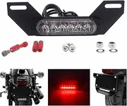 NEOCHIAEVO Universal LED Motorcycle B6 Dual License Plate LED Brake Light ATV Burst Flash Tail Stop Lamp Auxiliary Lights Taillight