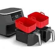 Reusable Air Fryer Silicone Pot for Ninja Foodi Dual DZ201 Air Fryer Basket for Ninjas Dual Air Fryer Air Fryer Rack Accessories