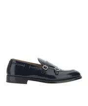 Doucal's Double Buckle Flat Shoes 40.5,40 blue