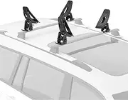 BougeRV T-Slot Kayak Roof Rack Saddles, Only Fits for Auto Cross Bars with T-Track to Carrier Kayak Paddle Board Surfboard with Tie Down Straps Ratchet Strap,150LBS Load Capacity(2 Pairs)