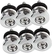 NULYLU Guitar Strap Pegs Replacement 6pcs Metal Guitar Strap Lock Buttons Bass Strap Locks Guitar Fixator for Musicians