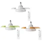 Ceiling Fan with Light Timing Wireless Fan E27 Socket Fan Light for Home Office