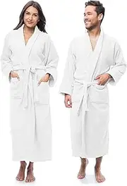[Pristine Linen] Bathrobe shawl White Pk of 2, White