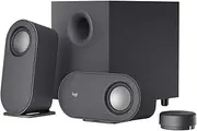 Logitech Z407 Bluetooth Computer Speakers with Subwoofer and Wireless Control, Room-Filling Sound, Premium Audio with Multiple Inputs, USB Speakers - Black