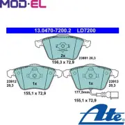 BRAKE PAD SET DISC BRAKE 13.0470-7200.2 FOR VW GOLF/VAN/VI/Van EOS PASSAT/B6