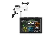 Solar Powered Wireless Weather Station Rain Gauge Temperature Humidity