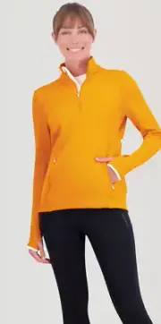 New Ladies Zero Restrictions SOFIA Pullover Orange Thumb Holes at Cuff Pick size