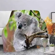 Australian Koala Bear Flannel Blankets Bed Cover Fleece Throws Travel Cover Wrap Durable Soft Warm Home Blankets