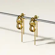 Gilded Reflection Drop Earrings