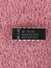 MM74HC03N IC LOGIC GATE QUAD 2-INPUT NAND 14 PIN DIP NATIONAL SEMI (LOT OF 2)