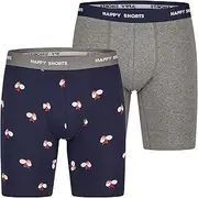 [Happy Shorts] 2 Jersey Trunks Long Men's Boxer Shorts Pants Santa Claus