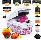 Vegetable Chopper Mandoline Slicer 15 in 1 with Container Potato Onion Salad
