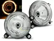 Faros delanteros for VW GOLF 1 GOLF 2 II Angel Eyes Chrome (interior) Envío gra