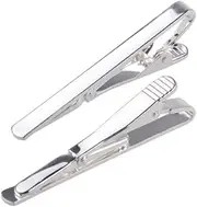[TOBILE] Men's Metal Silver Gold Tie Bar Men's Stainless Steel Business Tie Cli (Color : E)