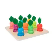 Color Sorting Toy Pulling Radish Kid Hand-eye Coordination Training Toy