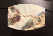 Creation Of Adam Painting Face Mask Washable Cotton Adjustable Michelangelo